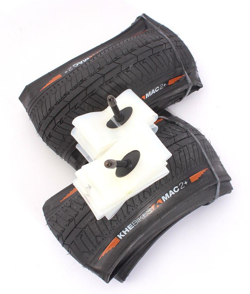 Pneus BMX 2x MAC2+ pliables + 2x chambre à air Schwalbe Aerothan